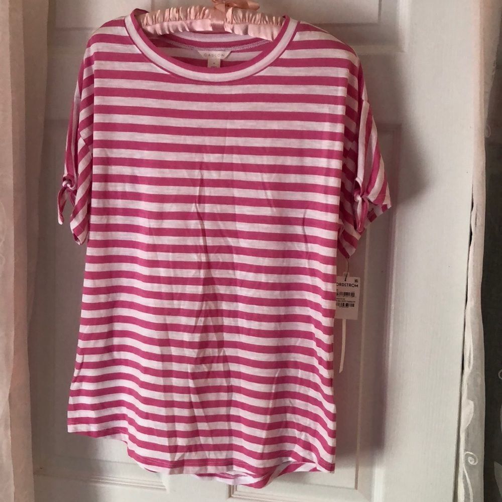 New Caslon stripped t shirt top size s